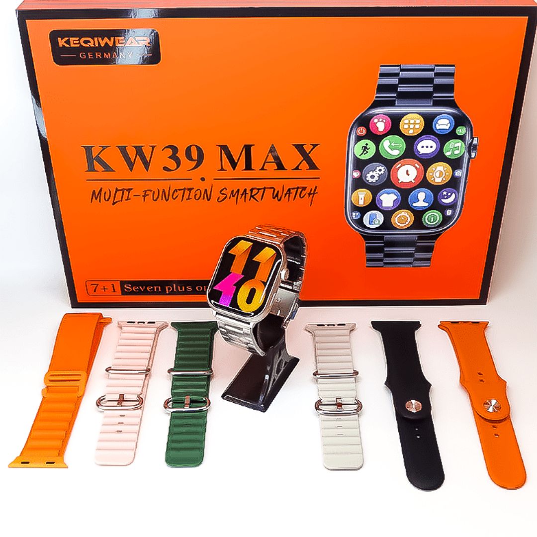 ساعت هوشمند kw39 max اصلی به همراه ۷ عدد بند اضافه