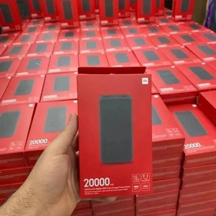 پاوربانک 20 هزار میلی آمپری شیائومی اصلی اورجینال 20000 New Pack خروجی 18 وات فست شارژ