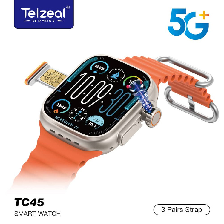 ساعت هوشمند سیم کارت خور دوربین دار tc45 اصلی با اینترنت 5G
