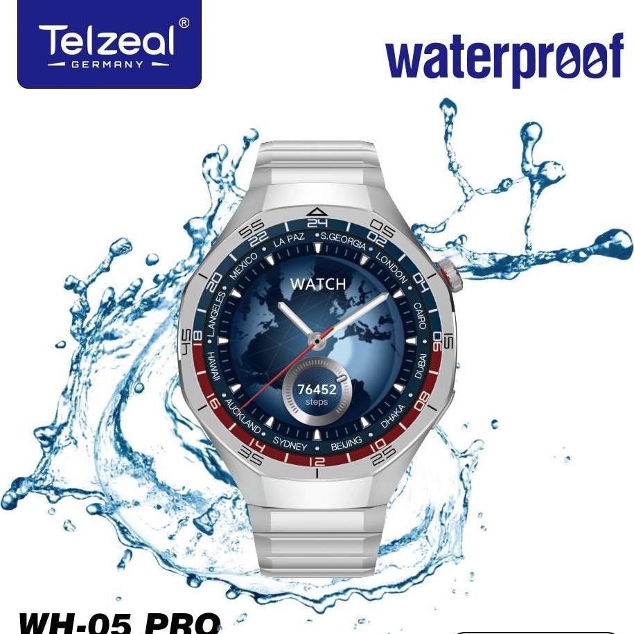 ساعت هوشمند تلزیل WH05 pro max screen با نمایشگر Amoled اصلی ضدآب با ۳ بند اضافه