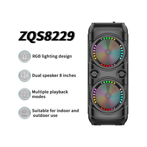 اسپیکر شارژی بلوتوثی ZQS8229 اصلی دارای رقص نور و کیفیت صدای عالی