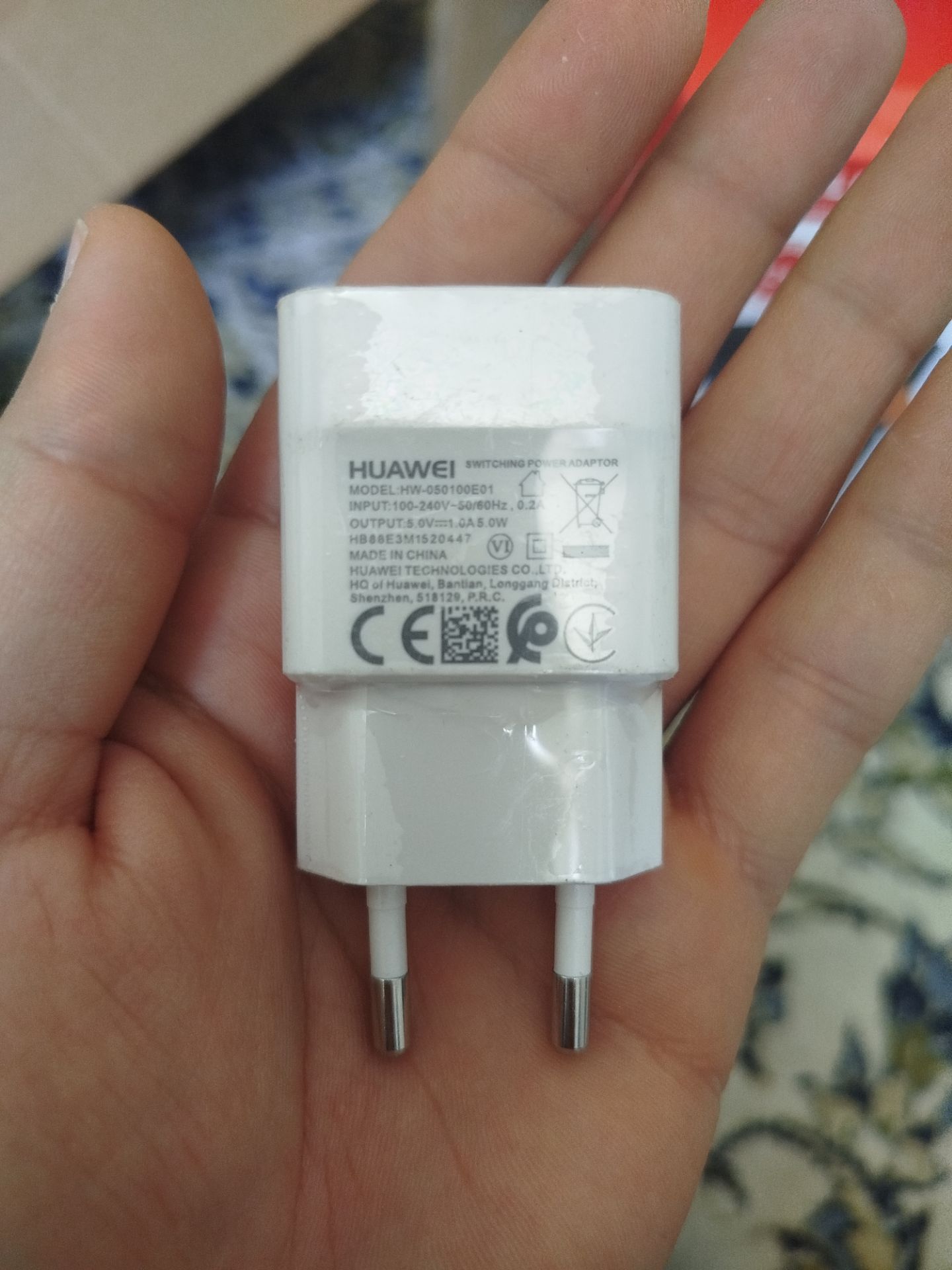آداپتور کله شارژ 1 یک آمپر هواوی HUAWEI اصلی مخصوص ساعت هوشمند ایرپاد