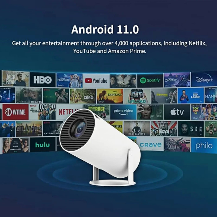 ویدئو پروژکتور اندروید رم خور HY300 اورجینال با قابلیت نصب برنامه و دارای کنترل کیفیت عالی