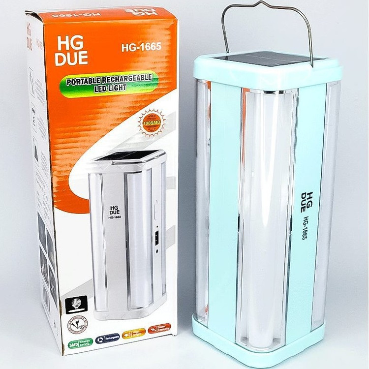 چراغ قوه شارژی خورشیدی HGDUE اصلی مدل HG1665