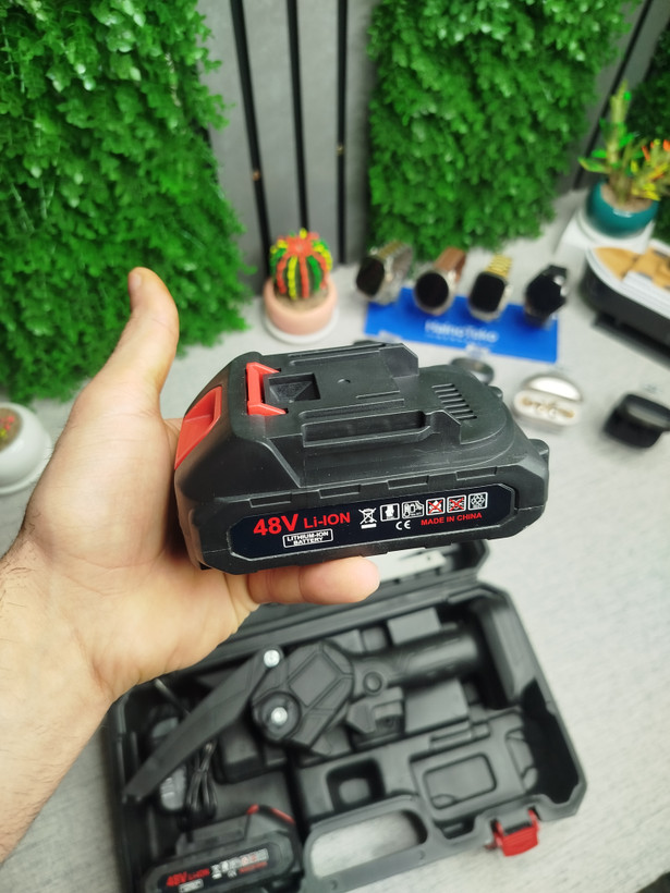 اره زنجیری شارژی CHAINSAW همراه ۲ باتری ۴۸ ولت کیفیت عالی