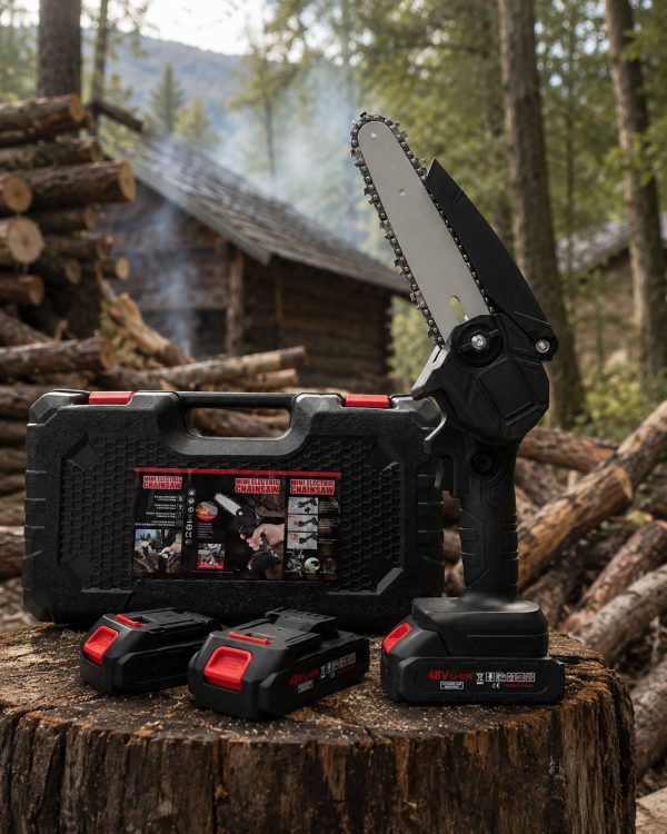 اره زنجیری شارژی CHAINSAW همراه ۲ باتری ۴۸ ولت کیفیت عالی