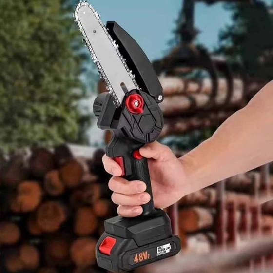 اره زنجیری شارژی CHAINSAW همراه ۲ باتری ۴۸ ولت کیفیت عالی
