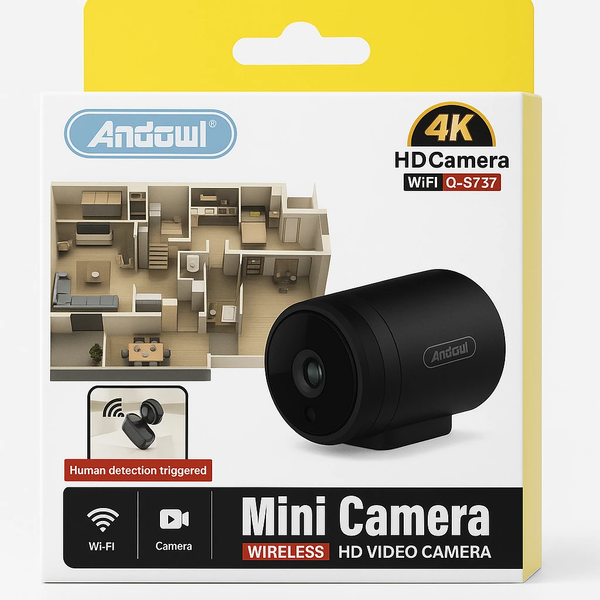 مینی دوربین کوچک وایفای اندول مدل Q‑S737 با کیفیت 4K