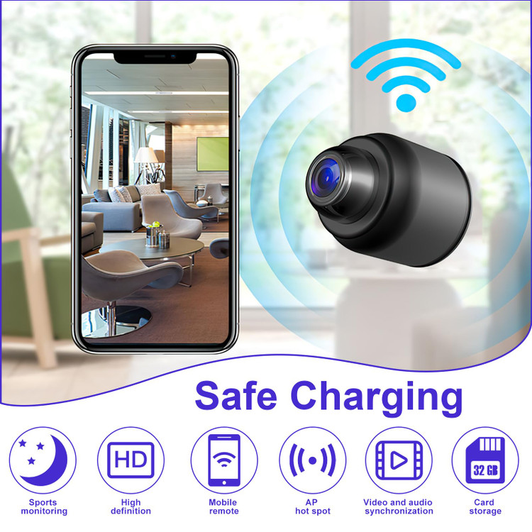 مینی دوربین کوچک وایفای اندول مدل Q‑S737 با کیفیت 4K