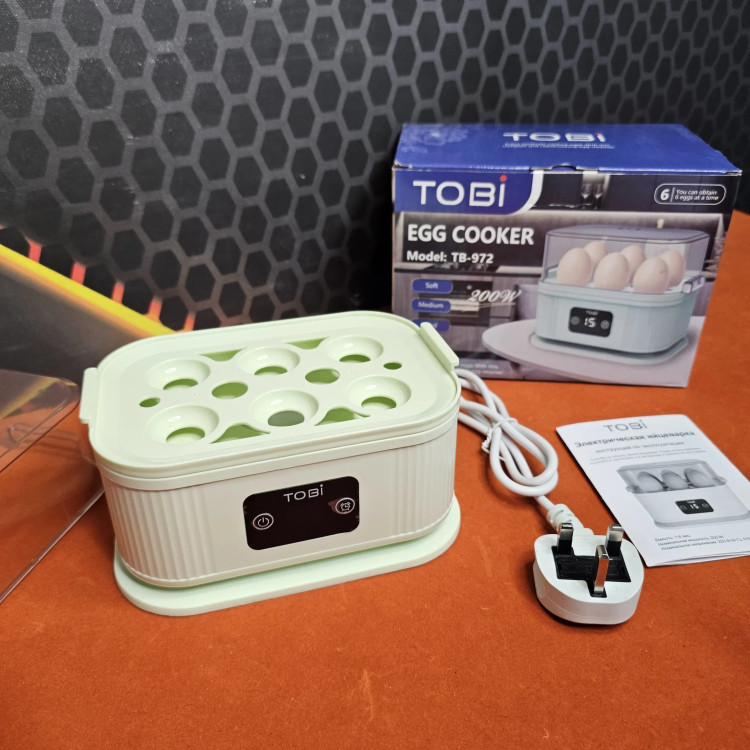 دستگاه تخم مرغ پز توبی اصل مدل TOBI TB-972 | توان ۲۰۰ وات ، تایمردار ، لمسی