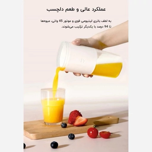 مخلوط کن قابل حمل شیائومی مجیا اصلی سری 02 مدل Xiaomi Mijia MJZZB02PL Portable Juice