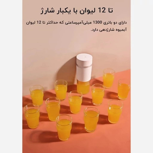 مخلوط کن قابل حمل شیائومی مجیا اصلی سری 02 مدل Xiaomi Mijia MJZZB02PL Portable Juice