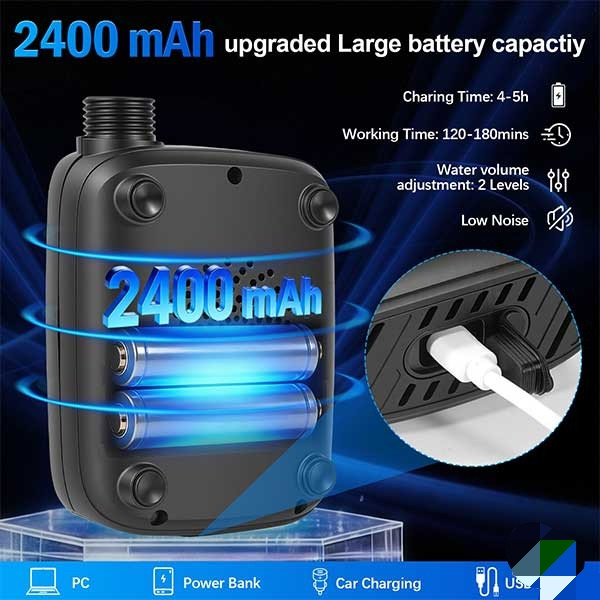 دوش کمپینگ و سفر شارژی قابل حمل SH-1230 اصلی با نمایشگر هوشمند